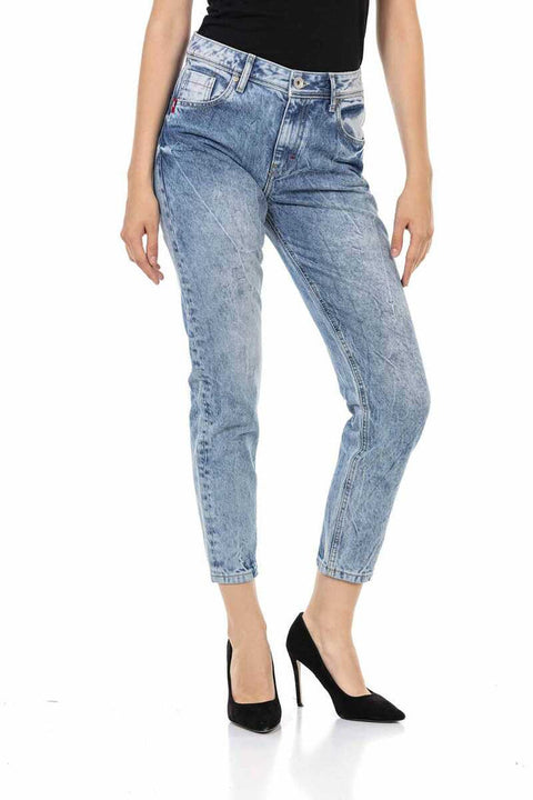 WD454 High Waist Women's Jean Trousers