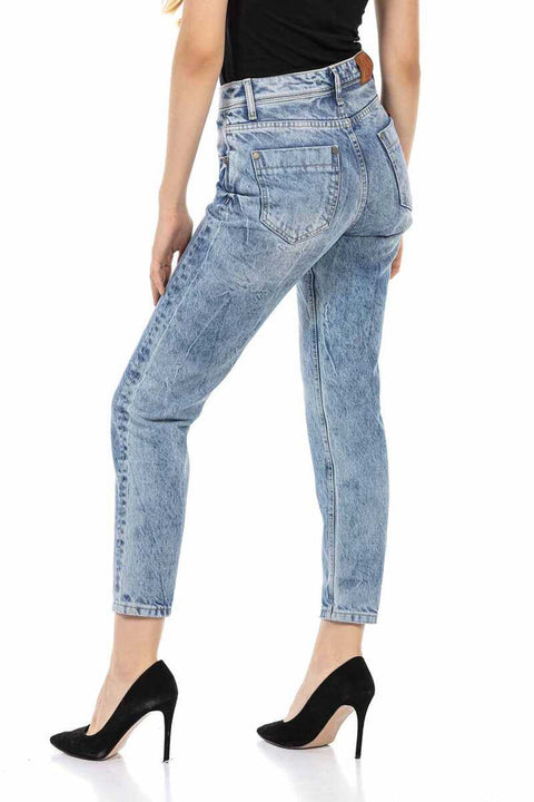 WD454 High Waist Women's Jean Trousers