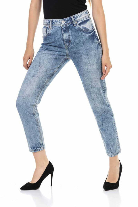 WD454 High Waist Women's Jean Trousers