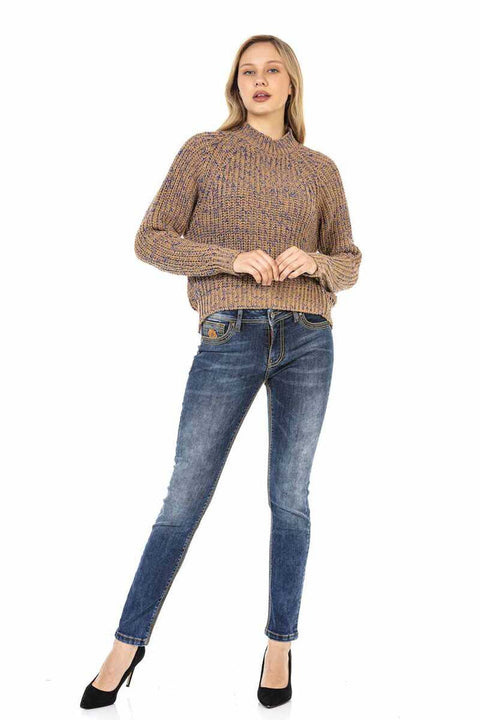 WD462 Blue Basic Women's Jean Trousers