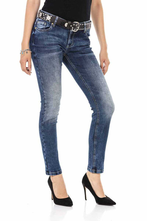 WD471 Embroidery Detailed Women's Trousers