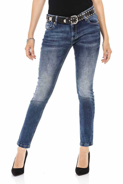 WD471 Embroidery Detailed Women's Trousers
