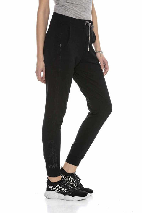 WLR138 Women's Black Tracksuit Set