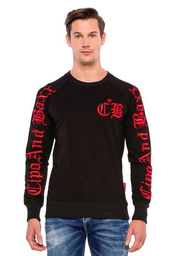 CL370 Embroidered Crew Neck Thick Men's Sweatshirt