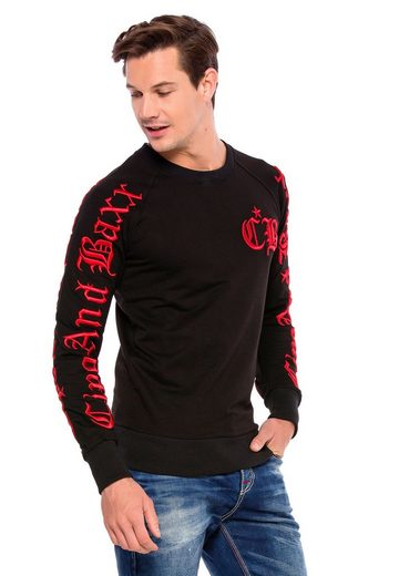 CL370 Embroidered Crew Neck Thick Men's Sweatshirt