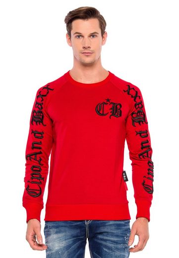 CL370 Embroidered Crew Neck Thick Men's Sweatshirt