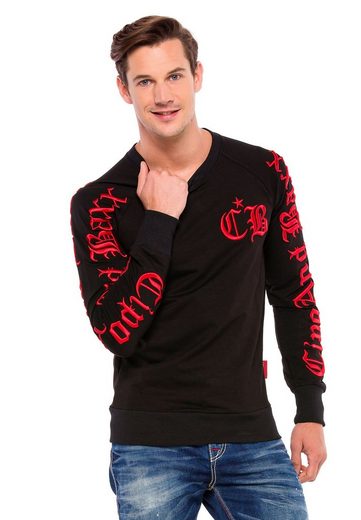 CL370 Embroidered Crew Neck Thick Men's Sweatshirt
