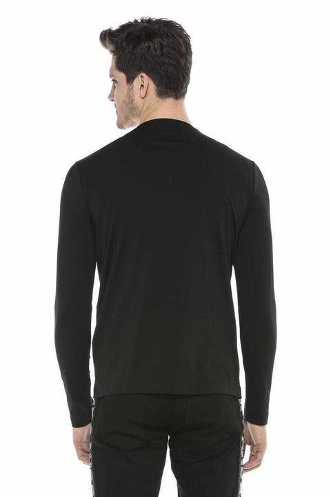 CL374 Silver Glitter Embossed Printed Sweatshirt