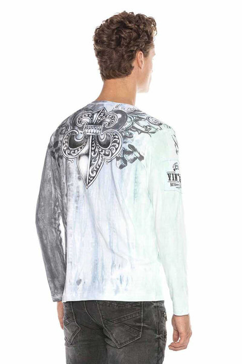 CL408 Royalty Patterned Long Sleeve T-Shirt