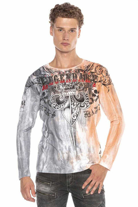 CL408 Royalty Patterned Long Sleeve T-Shirt