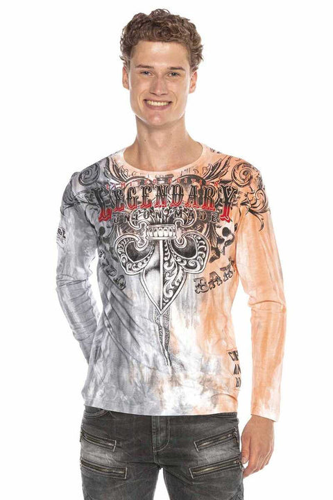 CL408 Royalty Patterned Long Sleeve T-Shirt