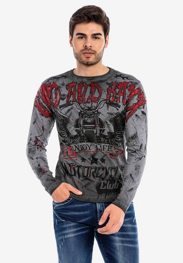 CL455 Dye Printed Biker Sweatshirt