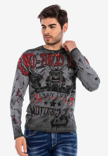 CL455 Dye Printed Biker Sweatshirt
