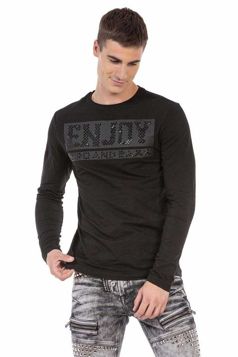 CL474 Black Color Stone Sweatshirt