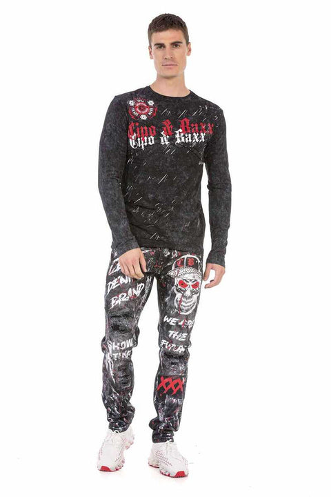 CL489 Men's Patterned Sweatshirt
