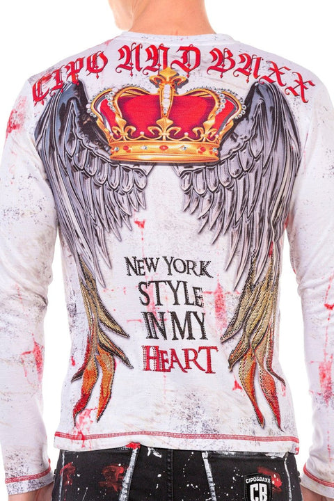 CL497 New York Printed Long Sleeve T-Shirt
