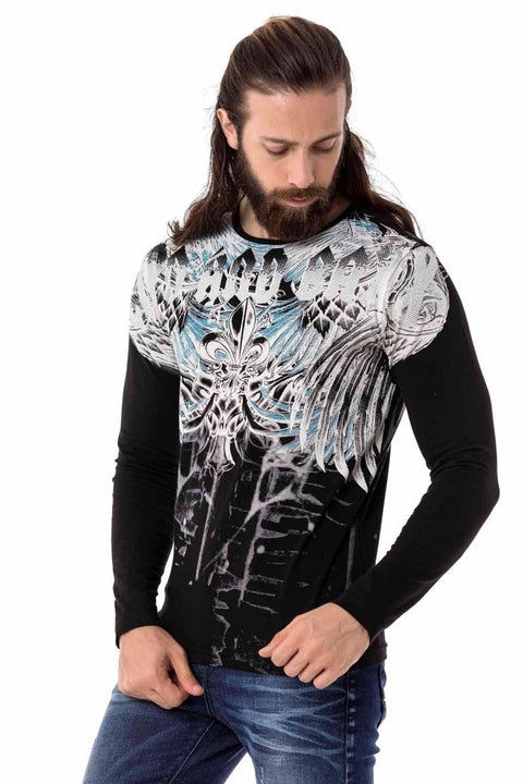 CL516 Royal Patterned Thin Sweatshirt