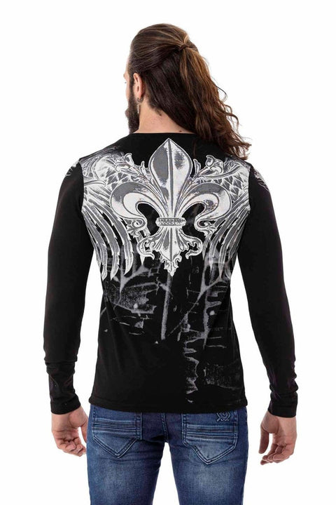CL516 Royal Patterned Thin Sweatshirt