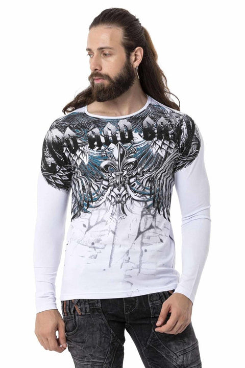 CL516 Royal Patterned Thin Sweatshirt