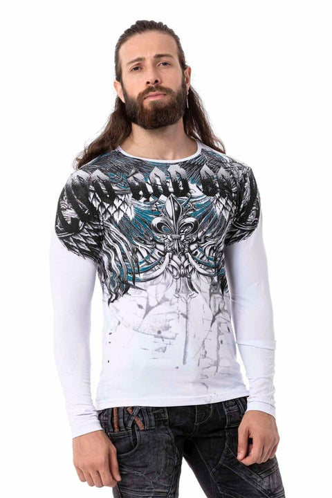 CL516 Royal Patterned Thin Sweatshirt