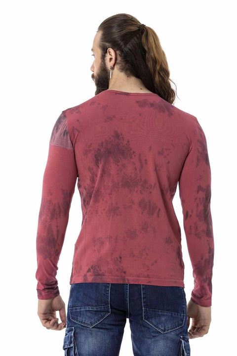 CL524 V-Neck Patterned Sweatshirt