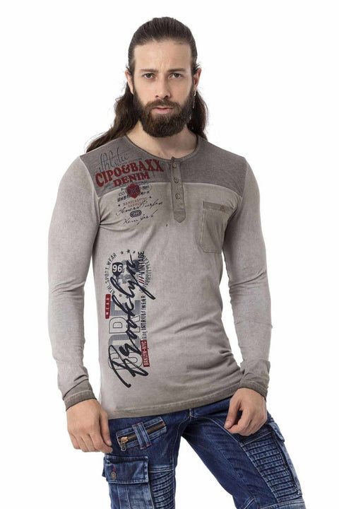 CL527 Thin Sweatshirt with Front Pocket
