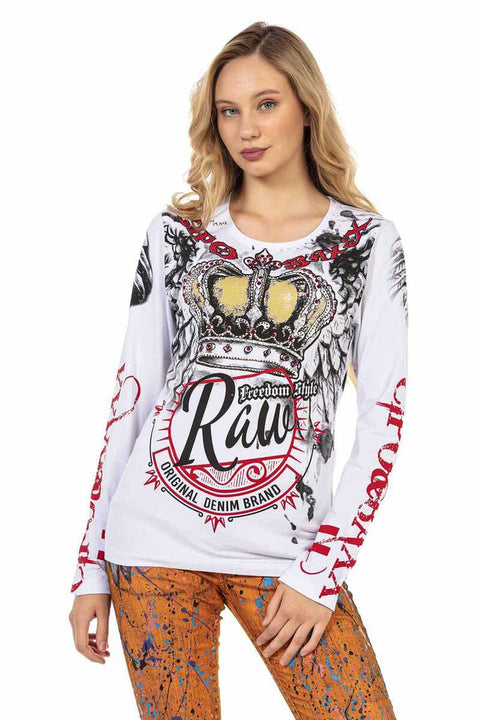 WL284 Women's Printed Long Sleeve T-Shirt