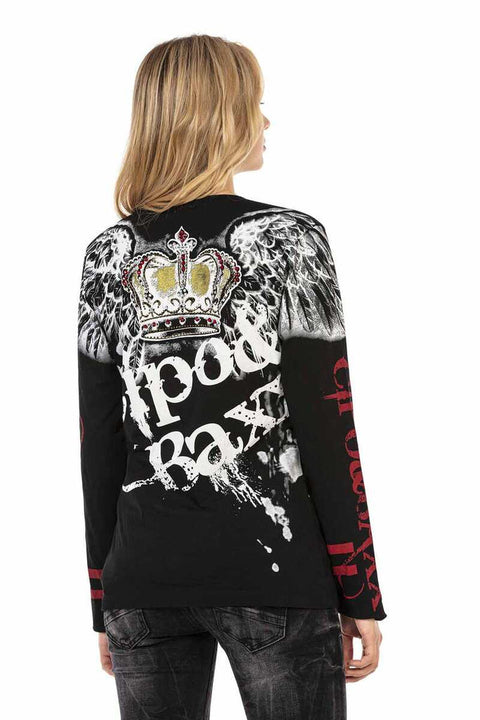 WL284 Women's Printed Long Sleeve T-Shirt
