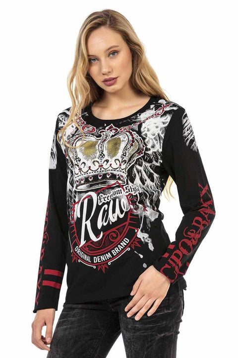 WL284 Women's Printed Long Sleeve T-Shirt