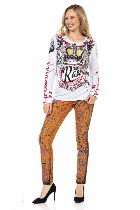WL284 Women's Printed Long Sleeve T-Shirt