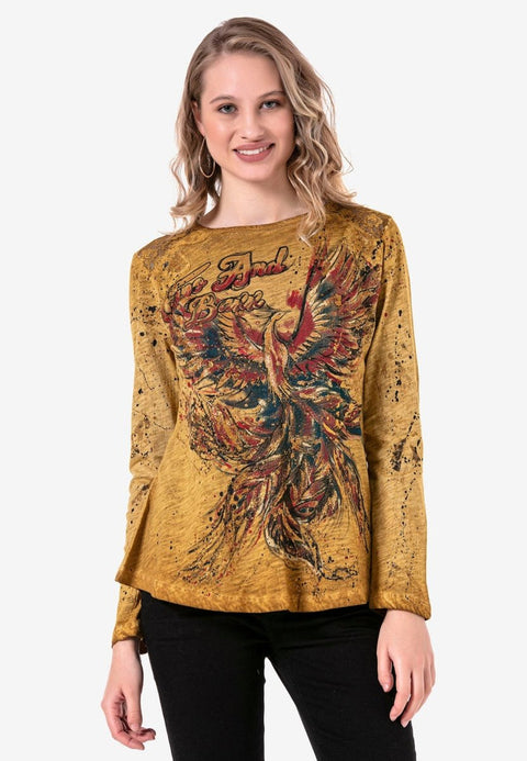 WL307 Pheonix Mustard Color Thin Sweatshirt
