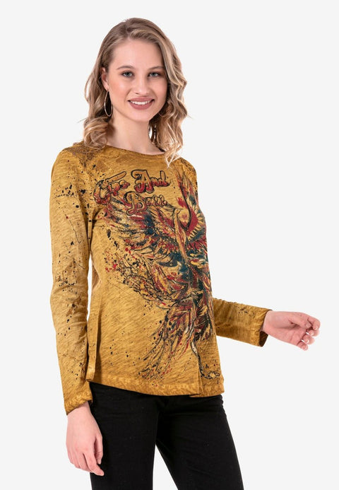 WL307 Pheonix Mustard Color Thin Sweatshirt