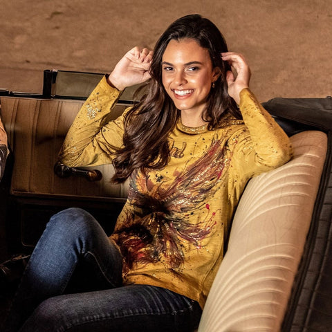 WL307 Pheonix Mustard Color Thin Sweatshirt