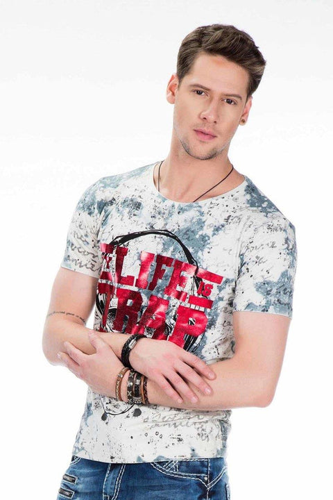 CT410 Men's Skull Printed T-Shirt