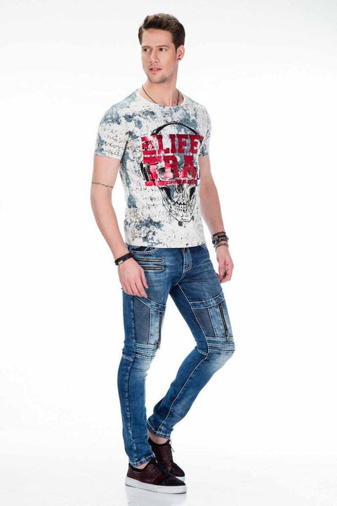 CT410 Men's Skull Printed T-Shirt