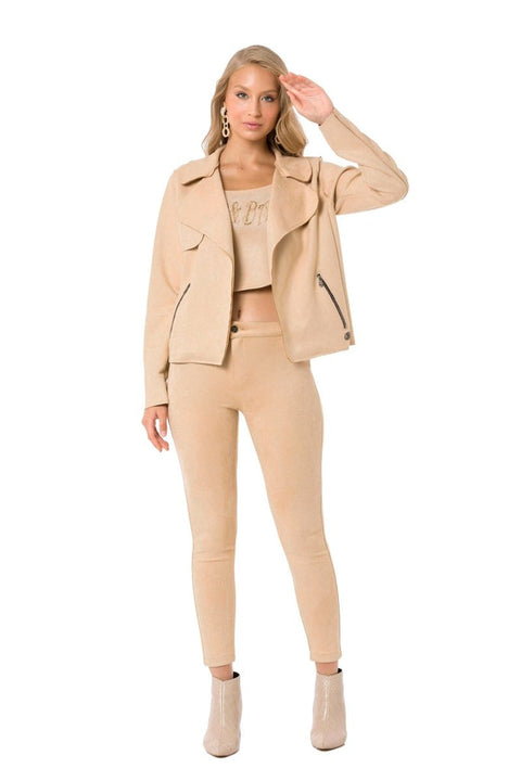 WD486 Suede Women's Leggings Pants