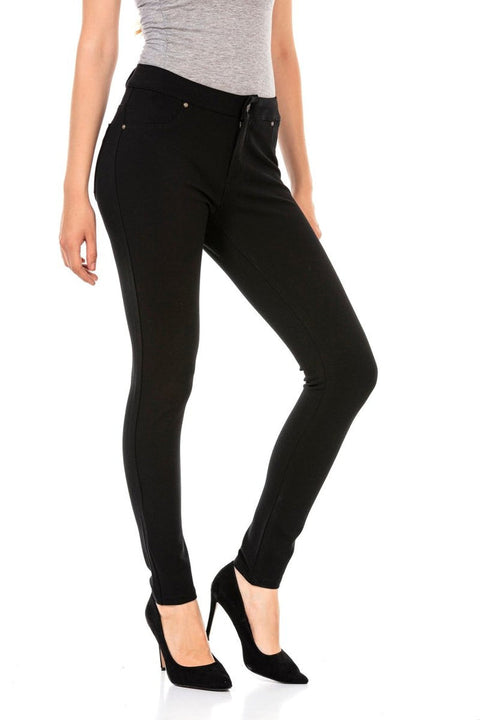 WR143 Black Lycra Leggings Trousers