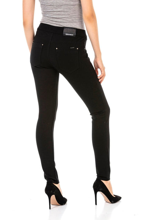 WR143 Black Lycra Leggings Trousers
