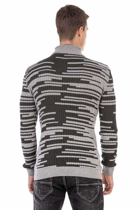 CP245 Zipper Collar Men's Sweater