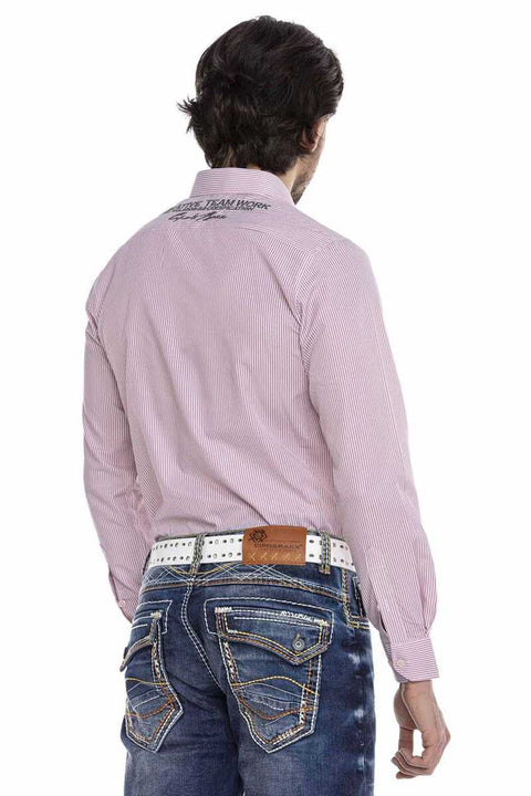 CH180 Embroidered Striped Men's Shirt