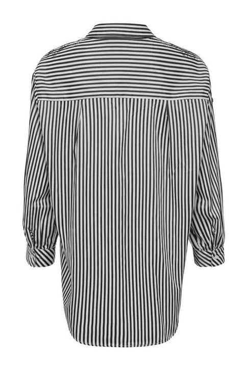 WH122 Striped Oversize Women's Shirt