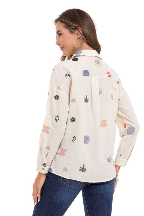 WH130 Women's Shirt with Embroidery Detail