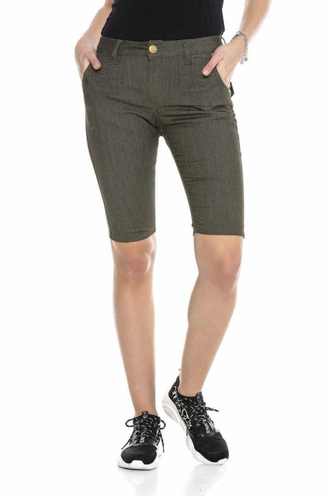 WK169 Basic Khaki Women's Shorts