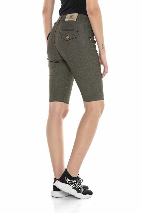 WK169 Basic Khaki Women's Shorts