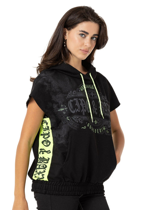 WT374 Women's T-Shirt Zero Sleeve Hoodie