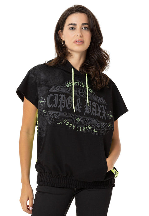 WT374 Women's T-Shirt Zero Sleeve Hoodie