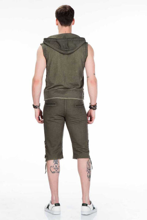 CL298 Hooded Pocketed Men's Sweat Undershirt