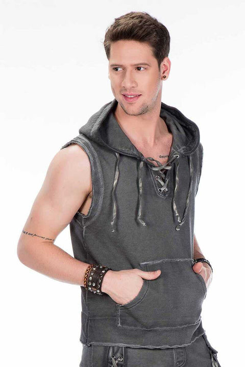CL298 Hooded Pocketed Men's Sweat Undershirt