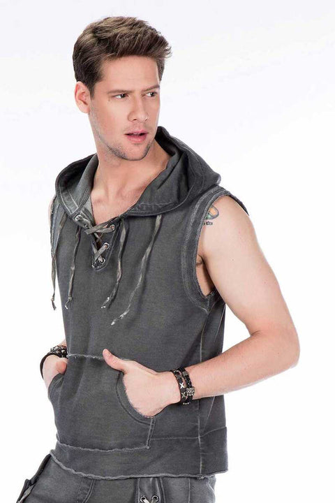 CL298 Hooded Pocketed Men's Sweat Undershirt