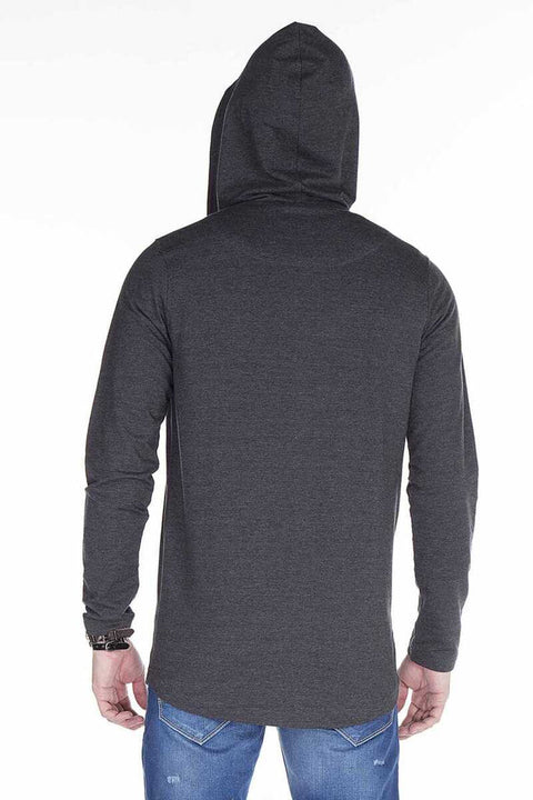 CL238 Embroidered Hooded Long Men's Sweatshirt